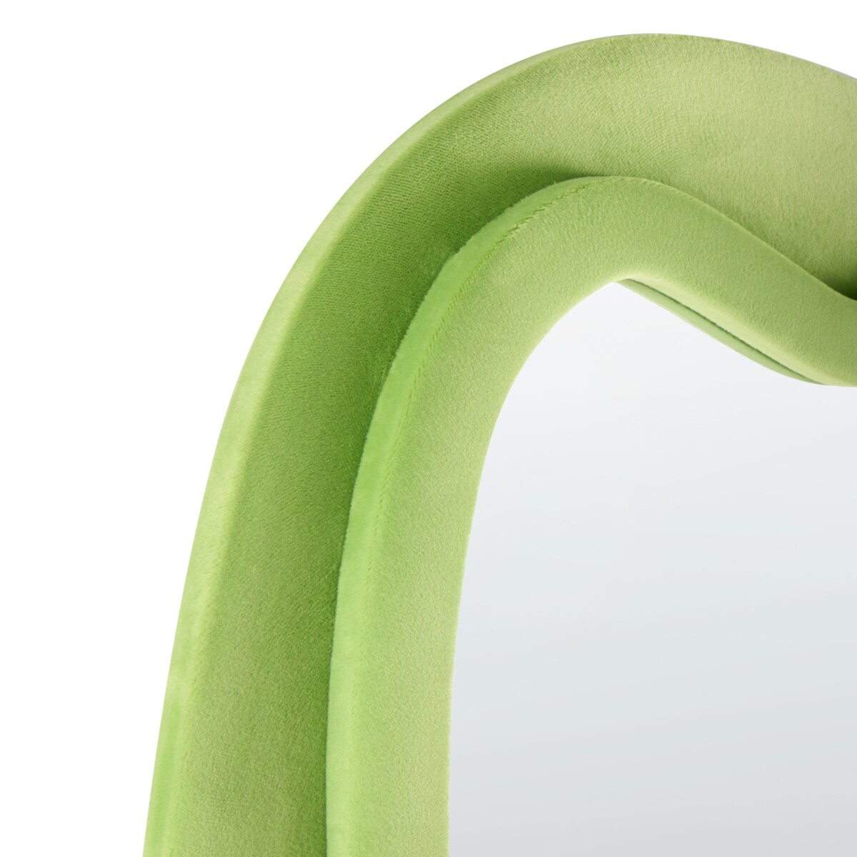 Lustro ścienne BEAUNE 56 cm 160 cm Welur Zielony