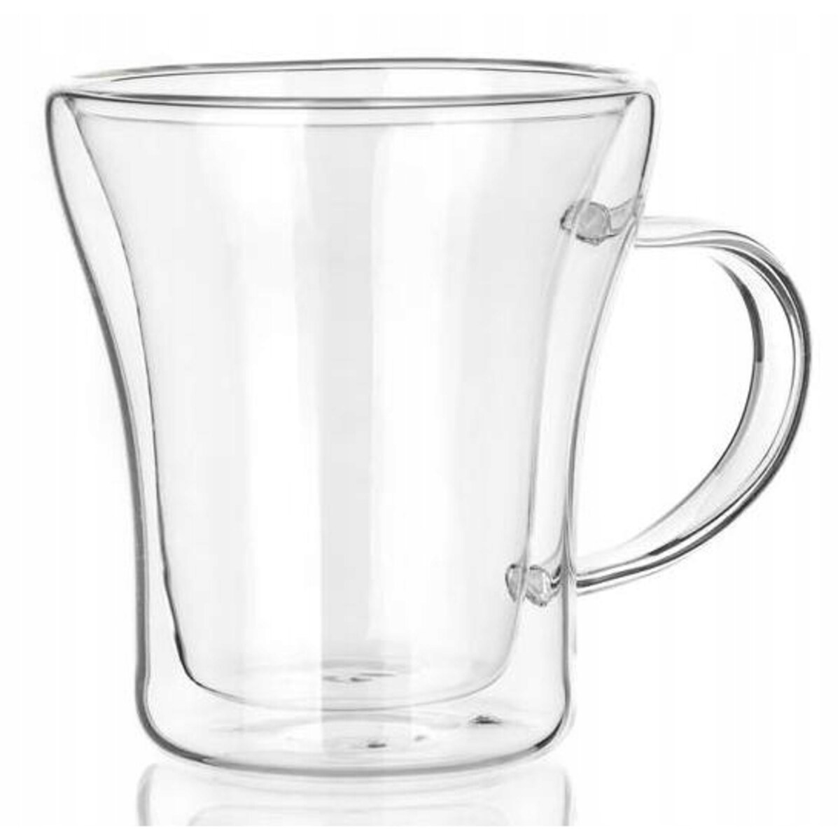 SZKLANKA Z UCHEM termiczna 200 ml podwójna ścianka na kawę herbatę zioła