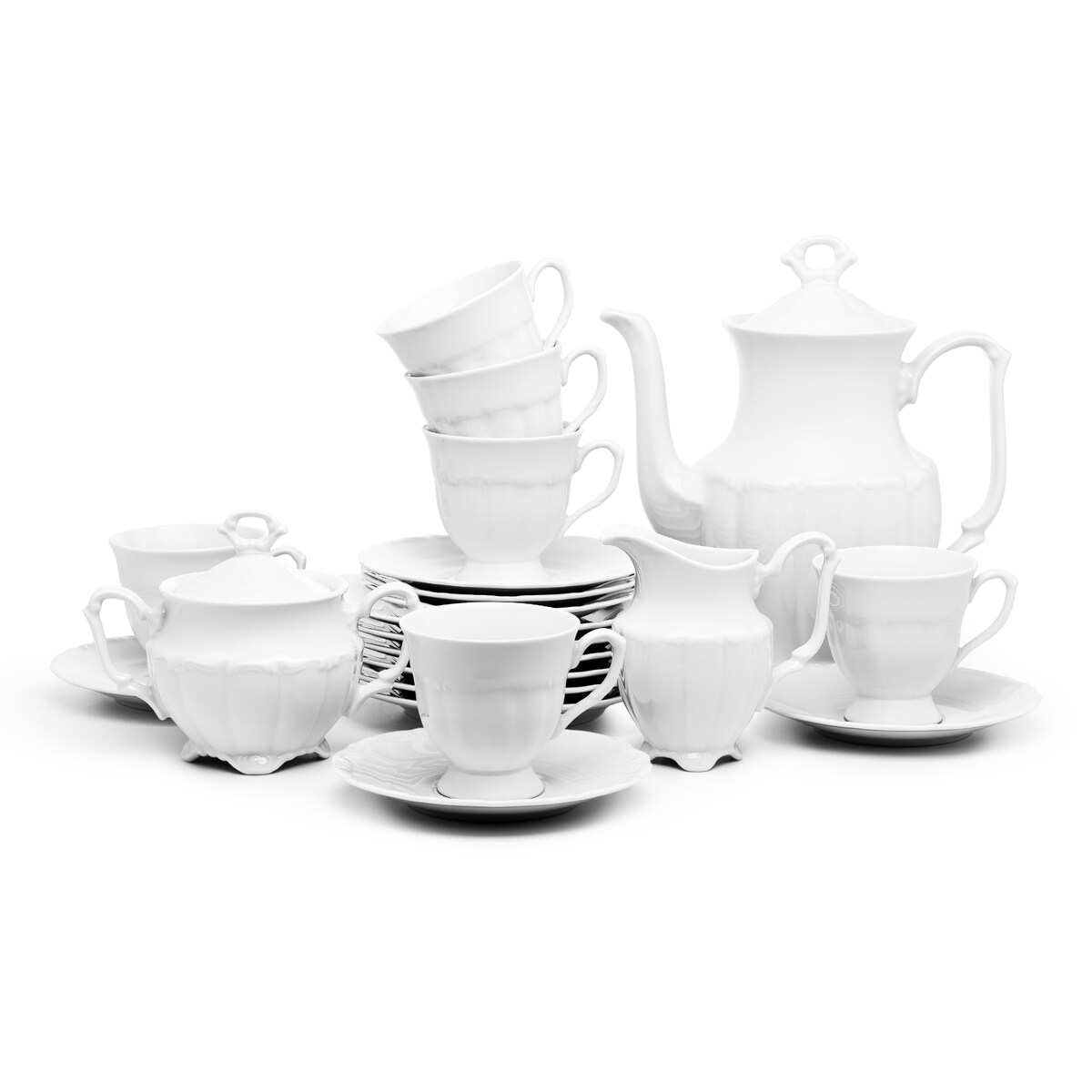 Garnitur do kawy dla 12 osób 39 el. Maria Teresa Biała C000