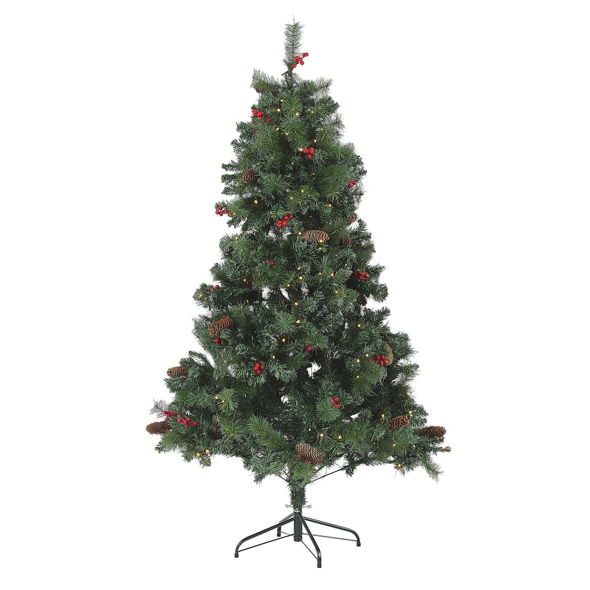 Sztuczna choinka świąteczna LED JACINTO 180 cm Ciemnozielony