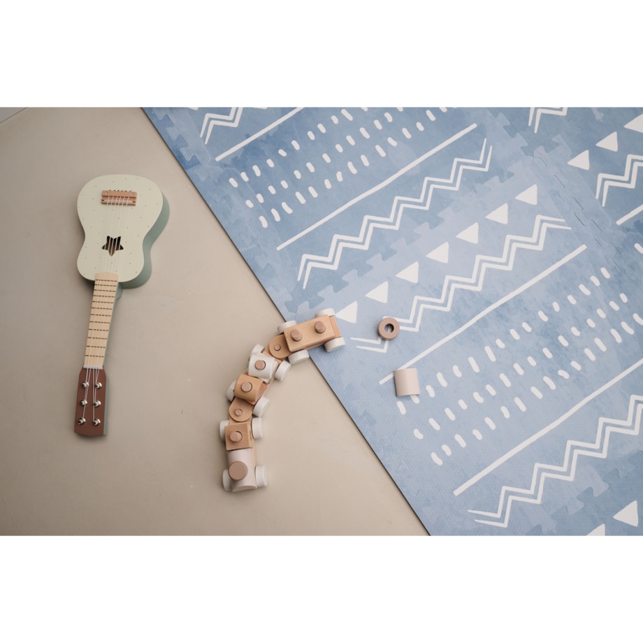 Mata Piankowa Puzzle OLYA KIDS wzór BOHO AZURE 120x180 cm