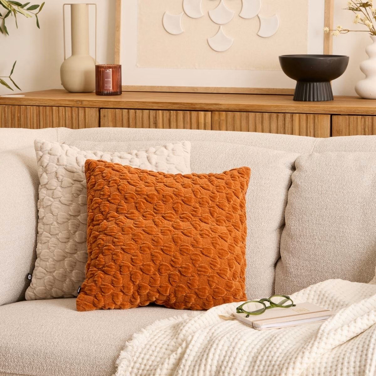 Poduszka dekoracyjna, pomarańczowa, Nova, 40x40 cm