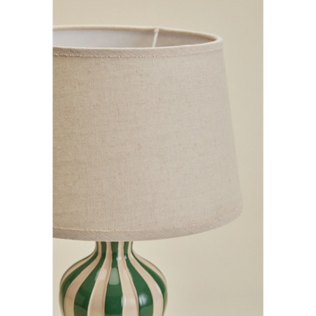 Lampa stołowa Jolira ceramiczno-lniana 40 cm