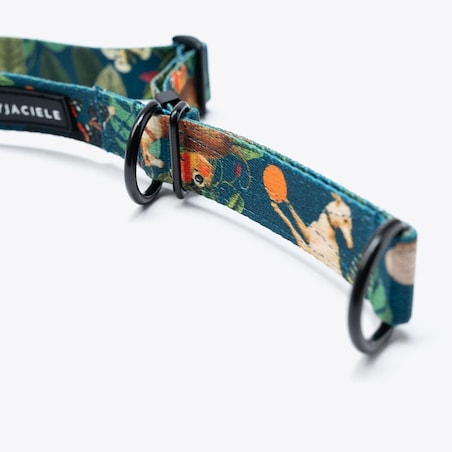 Obroża półzaciskowa dla psa lub kota "Psikolaż" - Szerokość taśmy: 25mm, Rozmiar: M