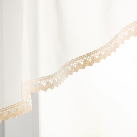 Lambrekin łuk Lily z koronką 350x80 ecru