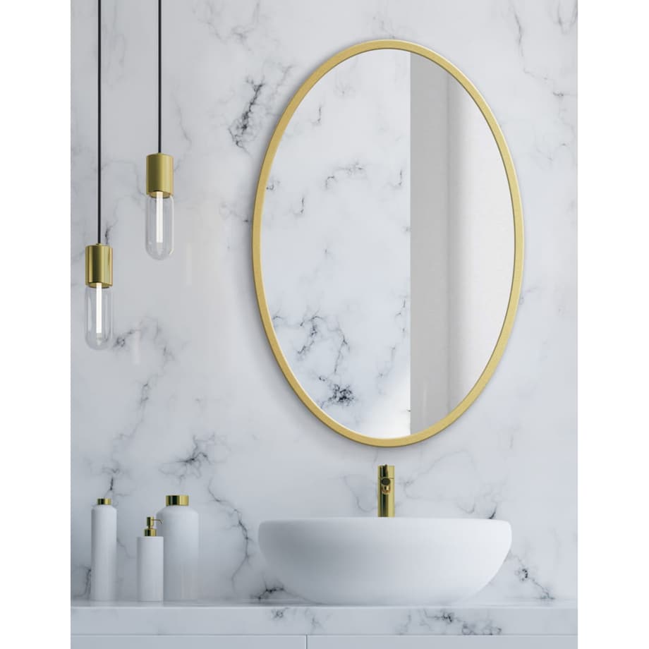 Lustro 80 Cm Złota Rama