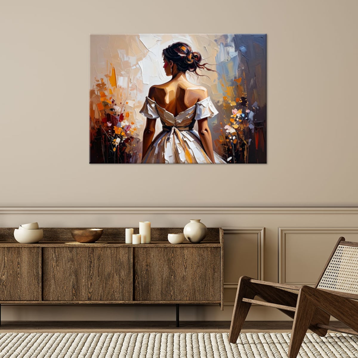 Feeby Obraz nowoczesny do salonu sypialni, Postać Kobiety Glamour 100x70