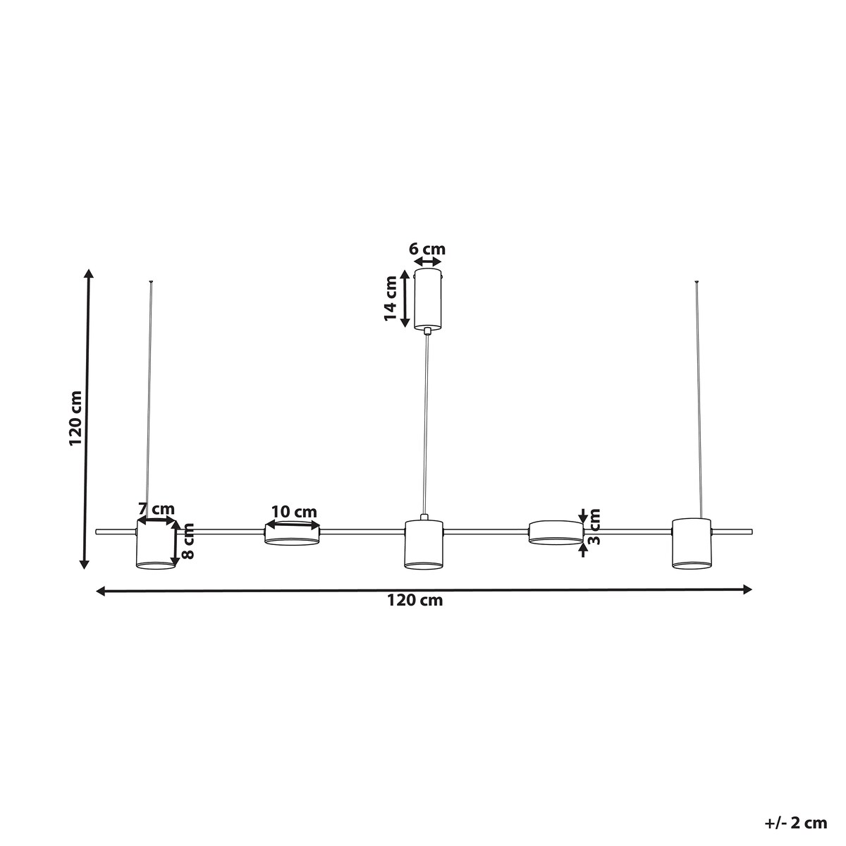 Lampa wisząca LED SESTRA Metal Czarny