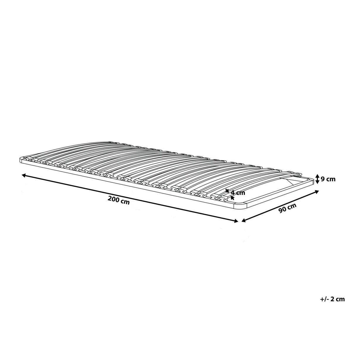 Stelaż pod materac 90 x 200 cm BASIC