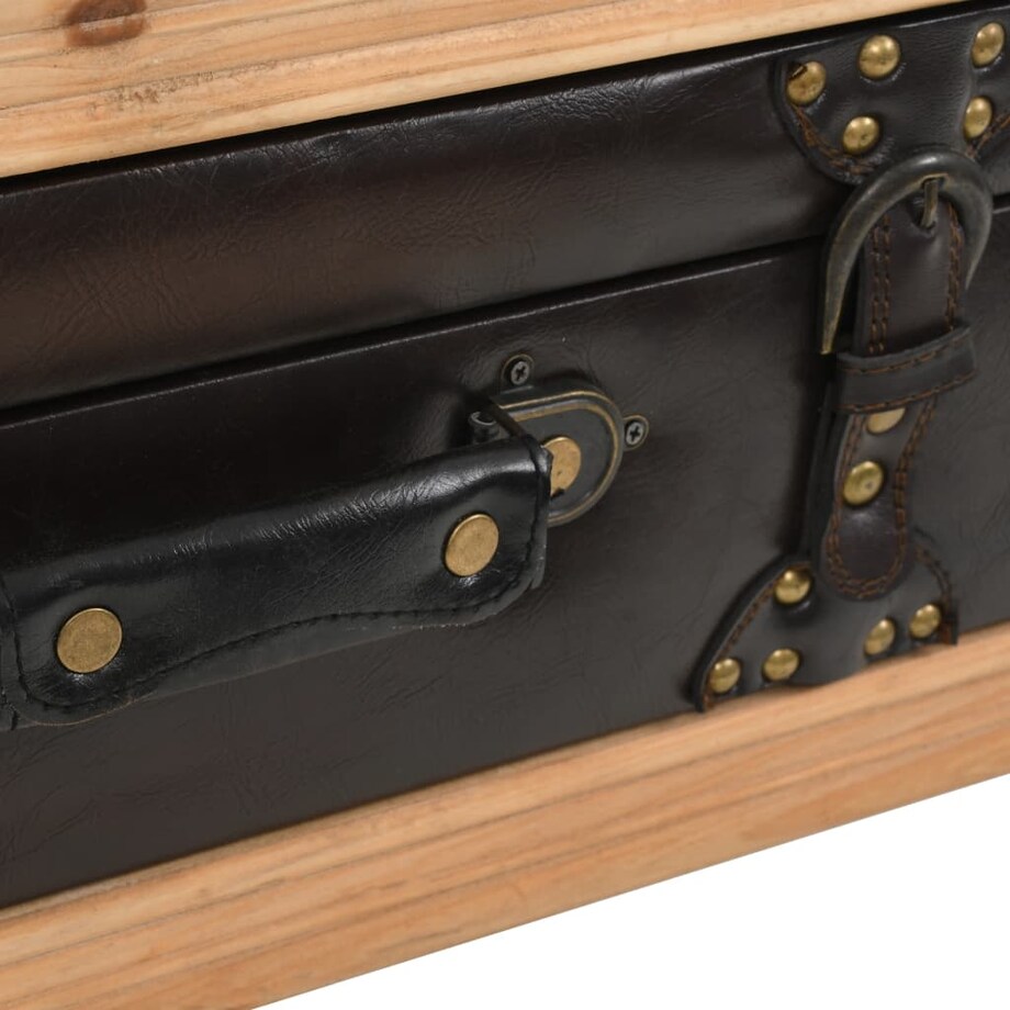 vidaXL Stolik kawowy, lite drewno jodłowe, 115 x 55 x 50 cm