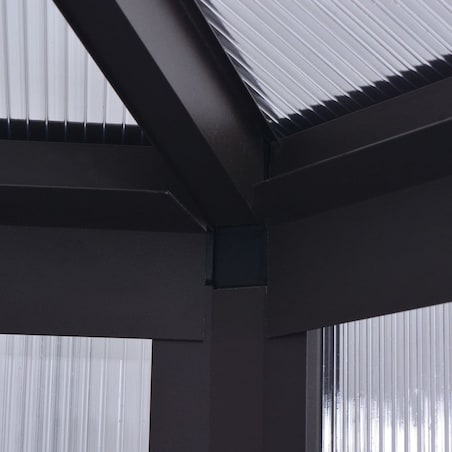 vidaXL Szklarnia, aluminium, 240 x 211 x 232 cm