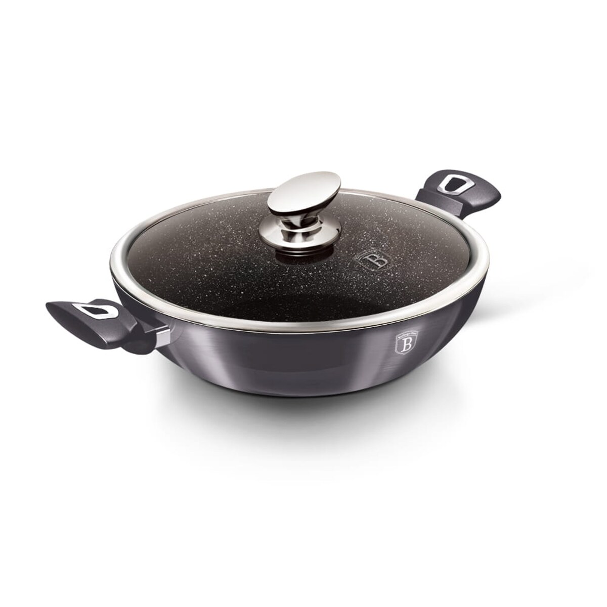 Wok z powłoka granitową 30cm 4L BERLINGER HAUS Carbon Pro