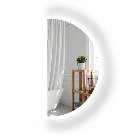 Lustro łazienkowe połówka koła z podświetleniem - HELENA LED