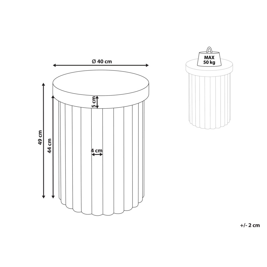 Stolik pomocniczy GENOLA Imitacja drewna Jasnobrązowy