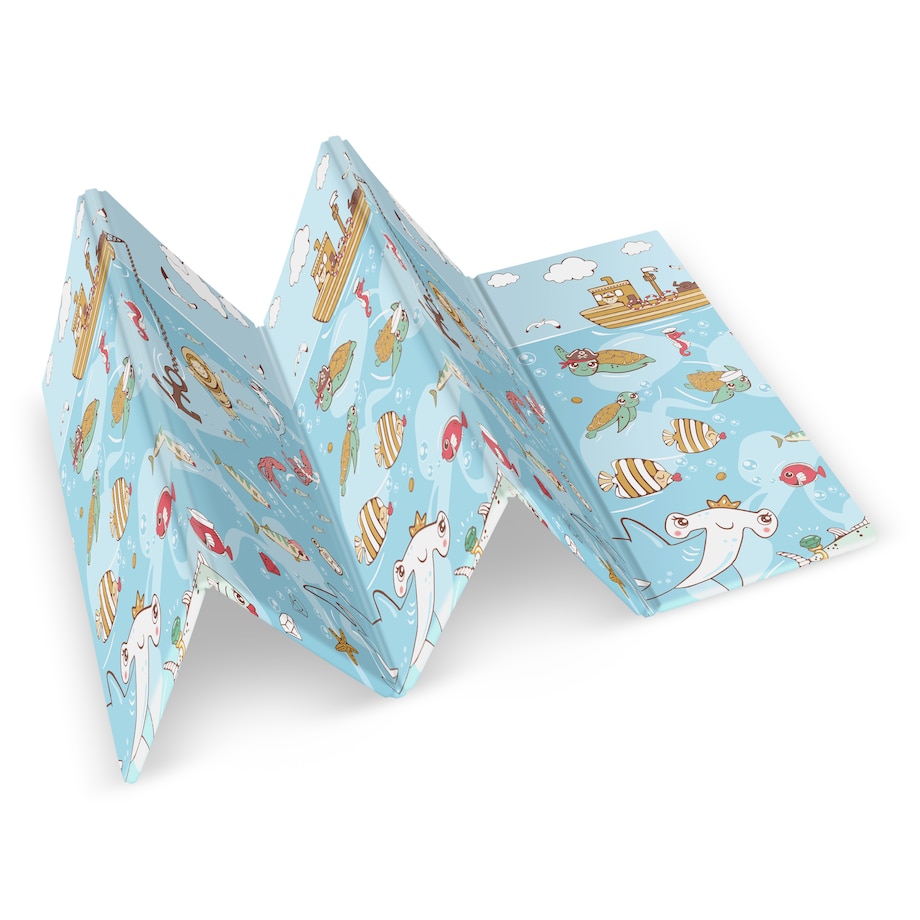 Mata piankowa edukacyjna składana dla dzieci duża 180x200 pianka xpe Nukido