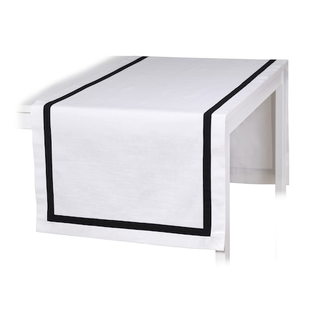 Bieżnik z dekoracyjnym paskiem Black Stripes – 50 × 150 cm