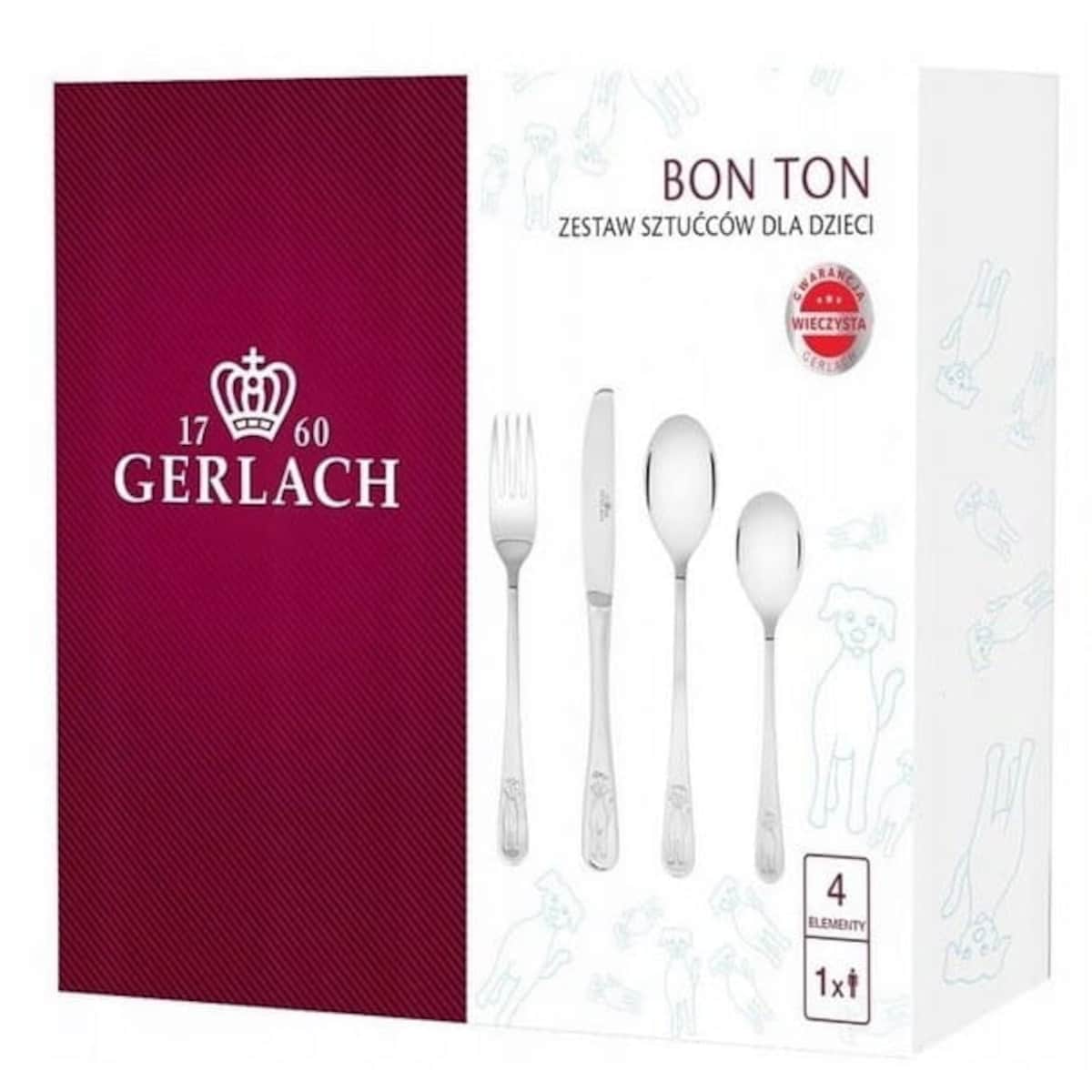 Zestaw sztućców dla Dzieci sztućce Dziecięce w Pieski Gerlach Bon Ton