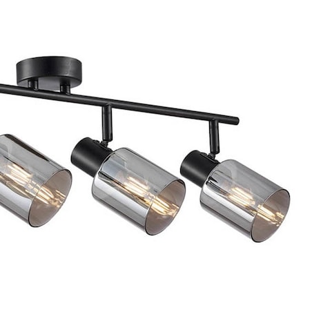 Lampa z regulacja przysufitowa Santia SPL-65342-4-BK-SG Italux czarny szary