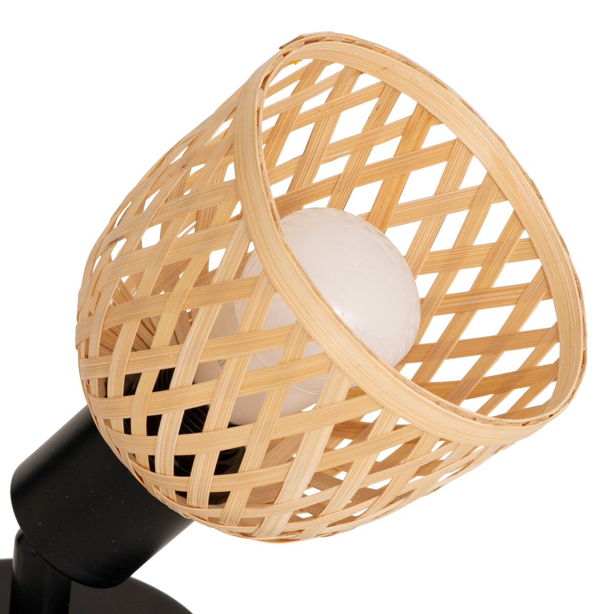 Kinkiet ścienny LIO klosz z plecionego bambusa, Ø 10 cm