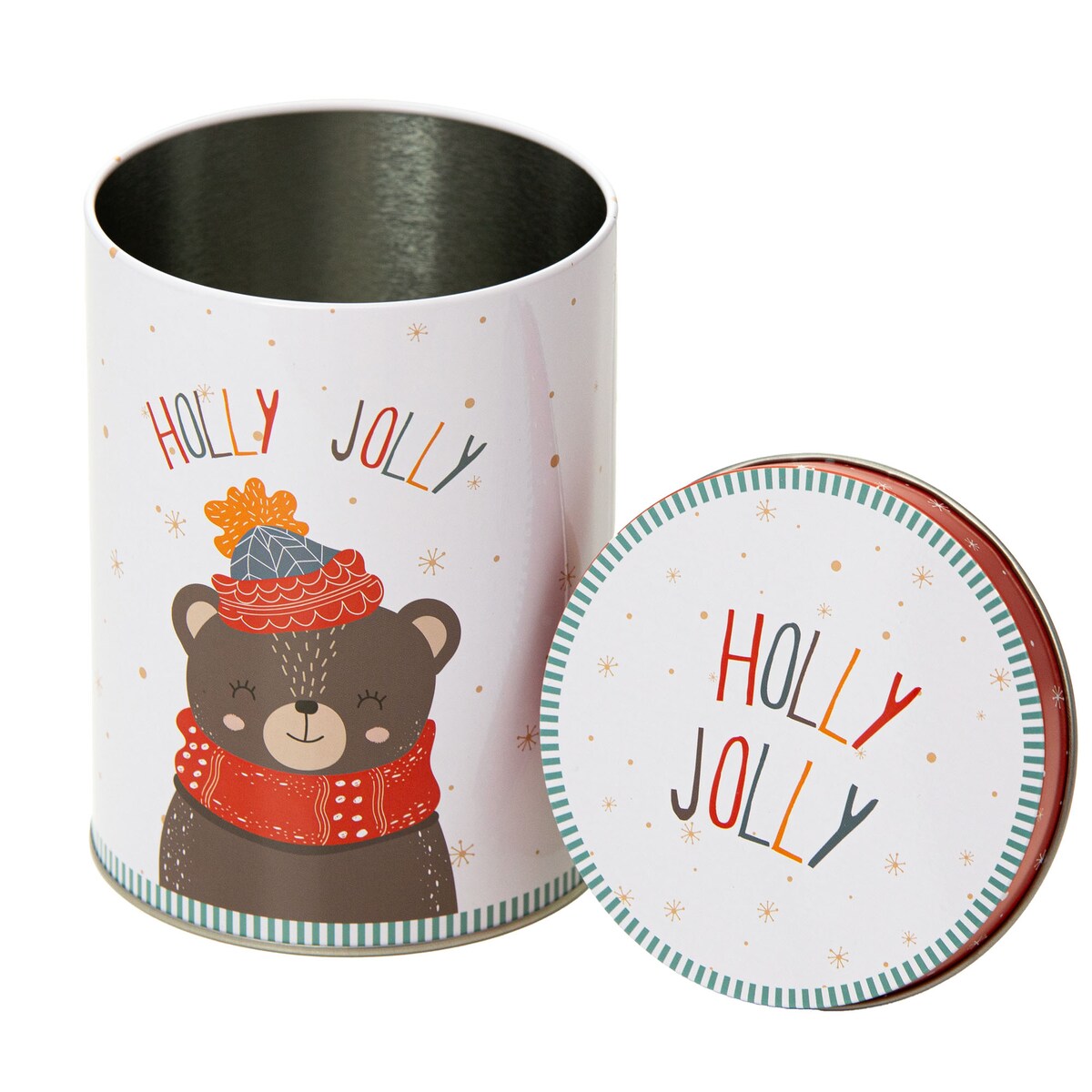 Puszka Na Pierniki Ciastka Pojemnik Zamykany 14 Cm Zestaw Metalowa Z Wieczkiem