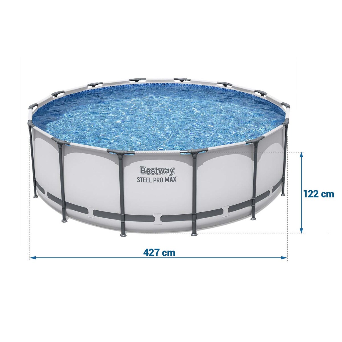 Basen stelażowy ogrodowy 427x122cm Bestway 11w1