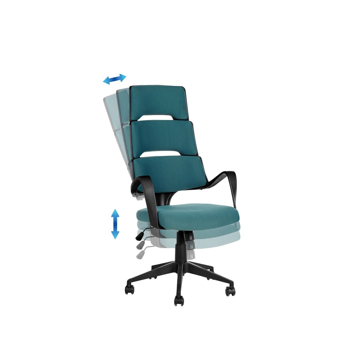 Krzesło biurowe regulowane lazurowe GRANDIOSE