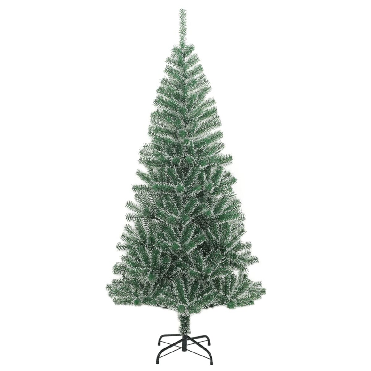 vidaXL Sztuczna choinka z 300 LED, bombkami i śniegiem, 210 cm