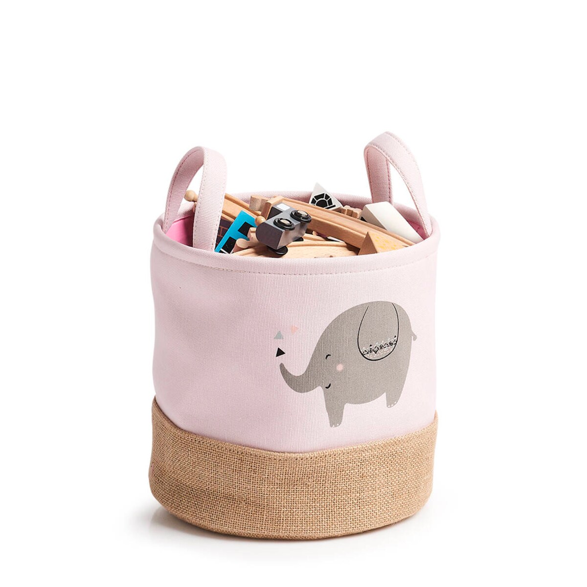 Materiałowy kosz z uszami do przenoszenia, Ø 25 cm