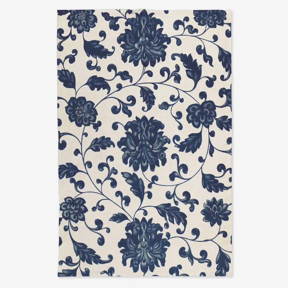 Lniany ręcznik kuchenny - hampton flowers