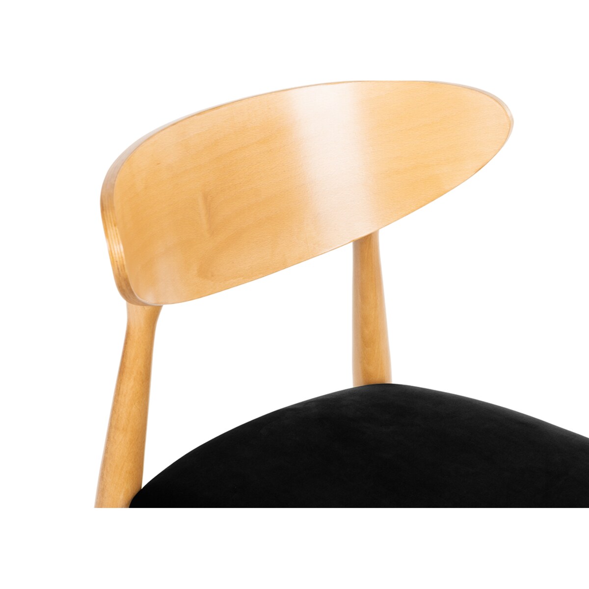 KONSIMO RABI drewniane krzesło dąb czarny welur