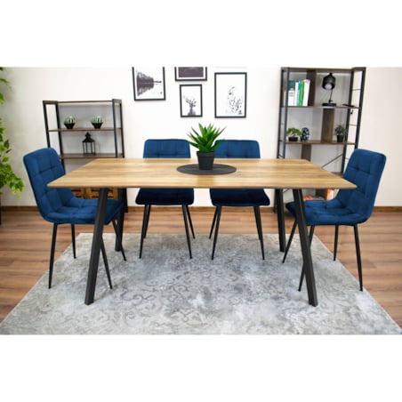 Krzesło Do Jadalni Kuchni Salonu Kara - Granat Aksamit