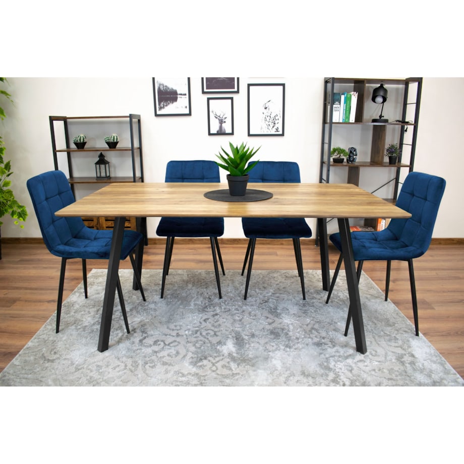 Krzesło Do Jadalni Kuchni Salonu Kara - Granat Aksamit