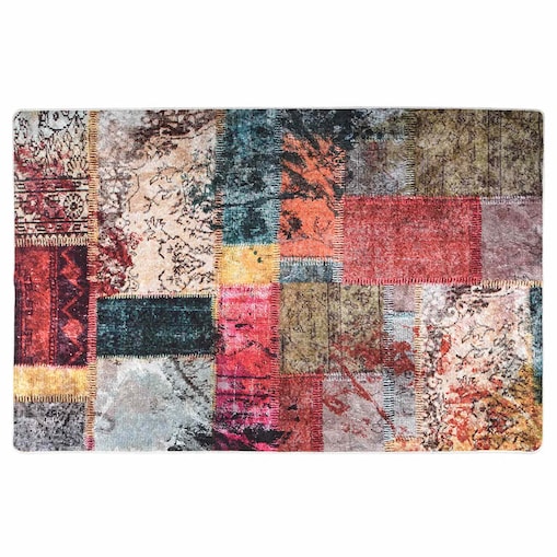 vidaXL Dywan z możliwością prania, patchwork, 80x150 cm, kolorowy