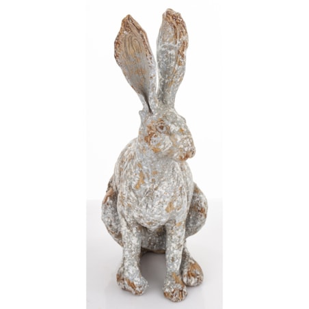 Dekoracja - zając szary 35x13x19 cm LONGORELA-4