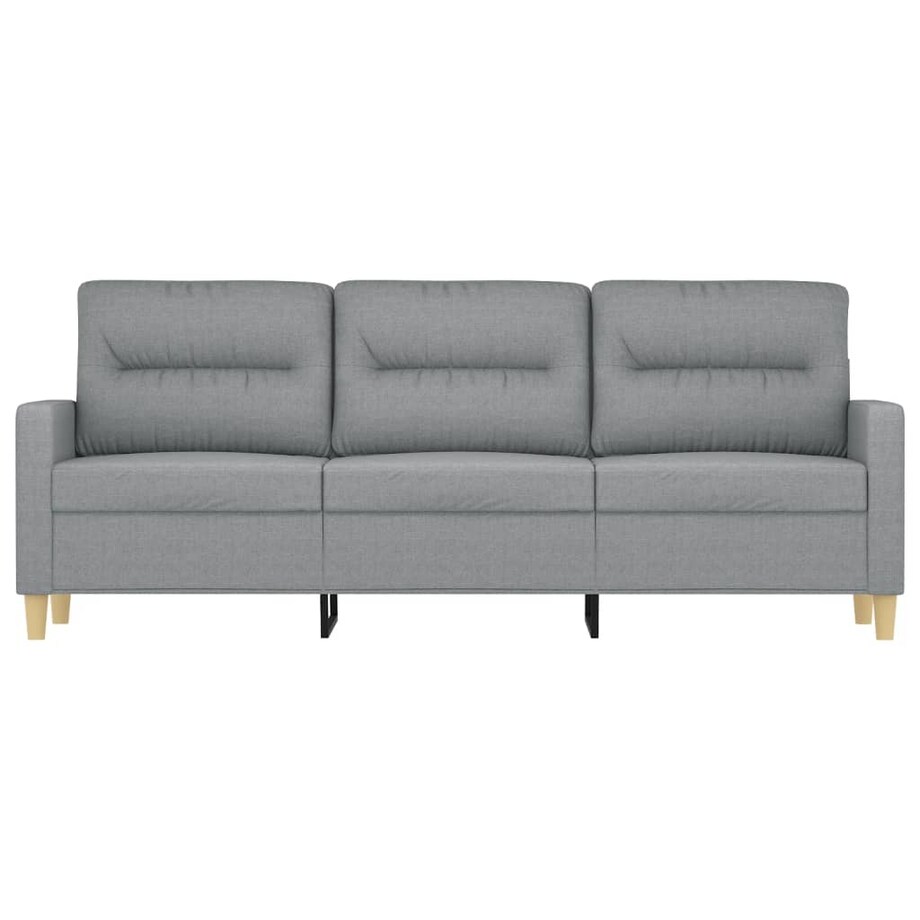 vidaXL Sofa 3-osobowa, jasnoszara, 180 cm, tapicerowana tkaniną