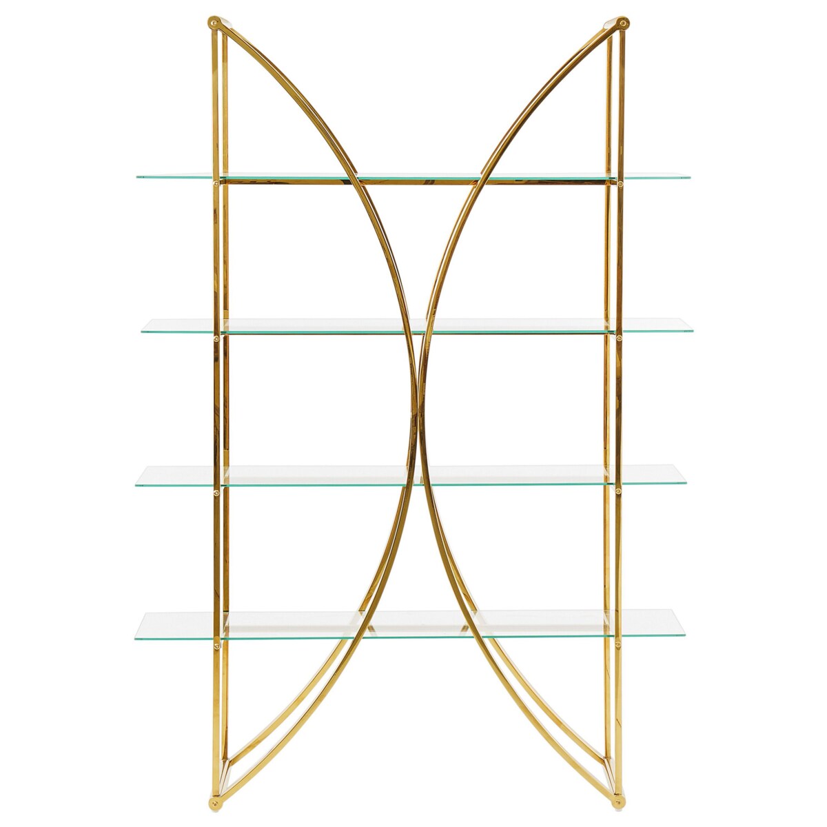 Regał 4 półki HOLLOW Metal 175 cm Złoty