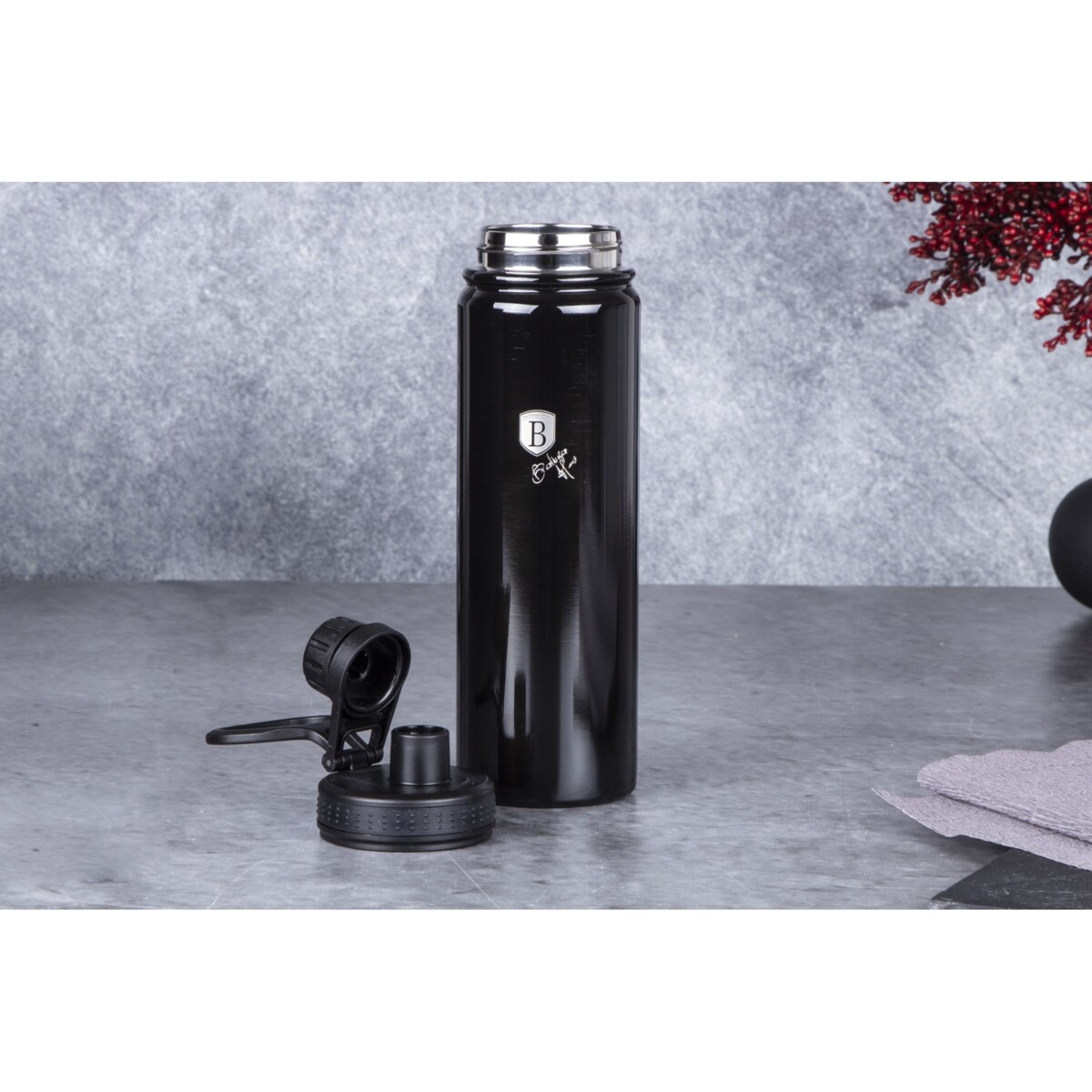 Sportowa butelka termiczna 720ml BERLINGER HAUS Shiny Black