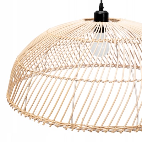Lampa Wisząca Pleciona Bambus Natural Boho Duża