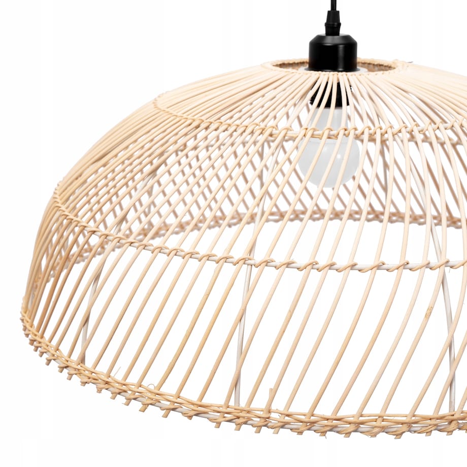 Lampa Wisząca Pleciona Bambus Natural Boho Duża