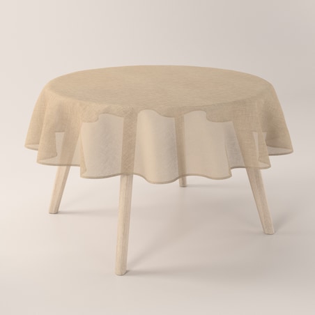 Obrus okrągły 160 x 160 cm beżowy