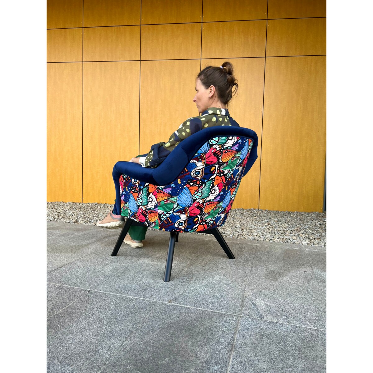 Fotel kubełkowy K05 Kolorowe ekspresja + szary