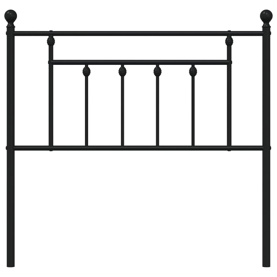 vidaXL Metalowe wymienne wezgłowie, czarne, 90 cm