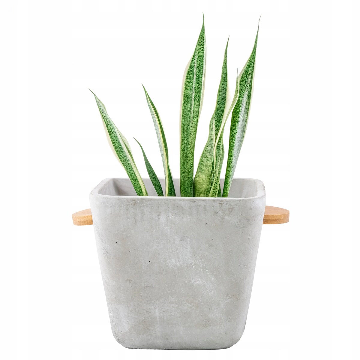 DONICZKA OSŁONKA SZARA BETONOWA 17cm kwadratowa na zioła kwiaty balkon