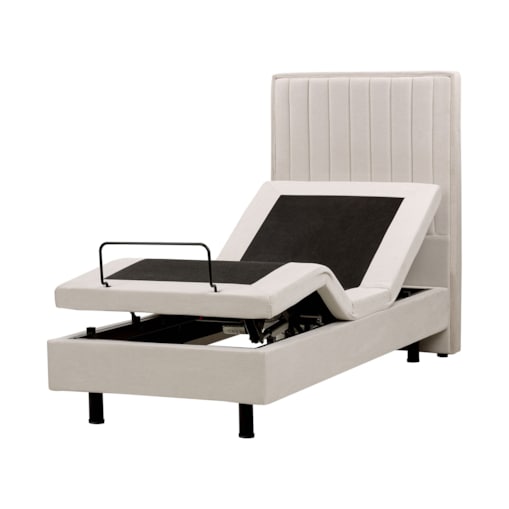Łóżko regulowane DUKE II 80 x 200 cm Jasnobeżowy