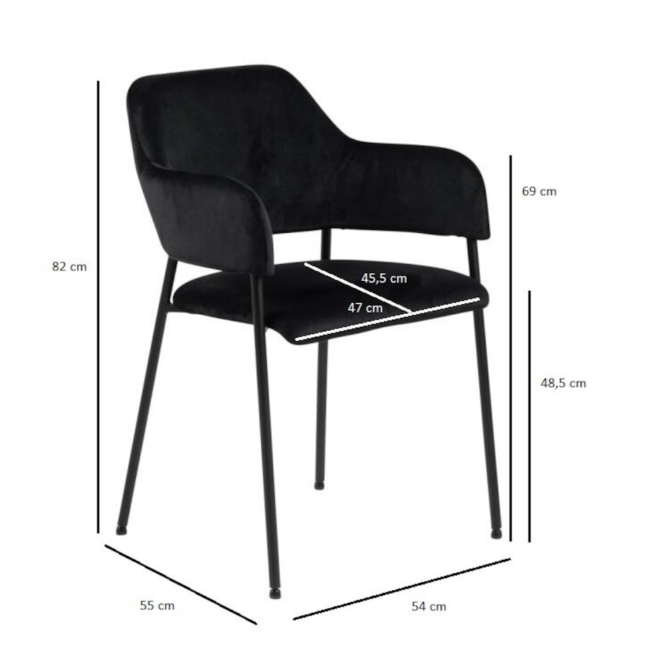 KRZESŁO WELUROWE Lima zielone Z PODŁOKIETNIKAMI czarne nogi