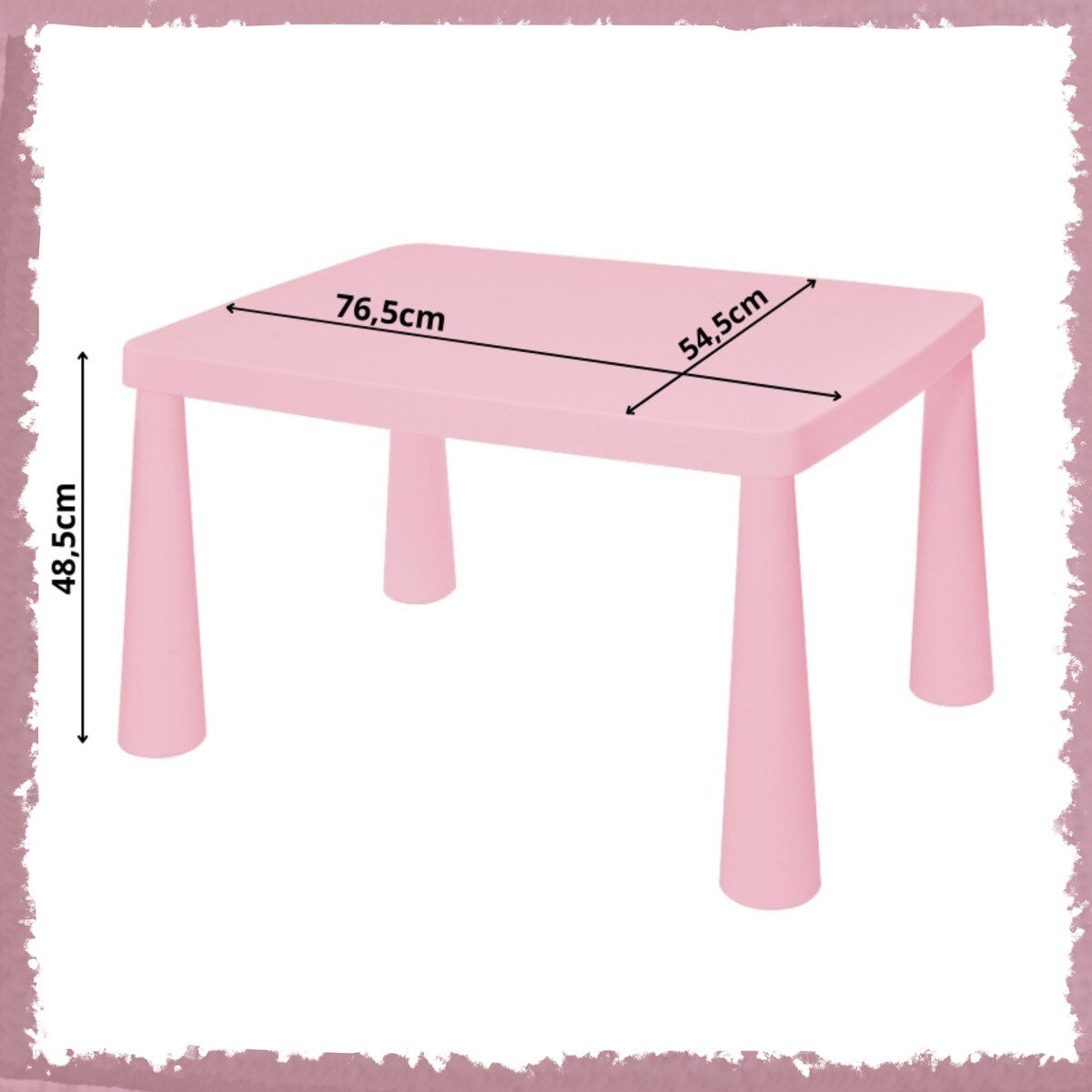 Stolik dla dzieci różowy plastikowy do pokoju dziecka dziecięcy
