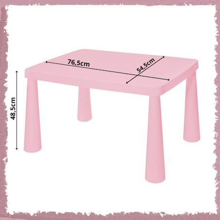 Stolik dla dzieci różowy plastikowy do pokoju dziecka dziecięcy