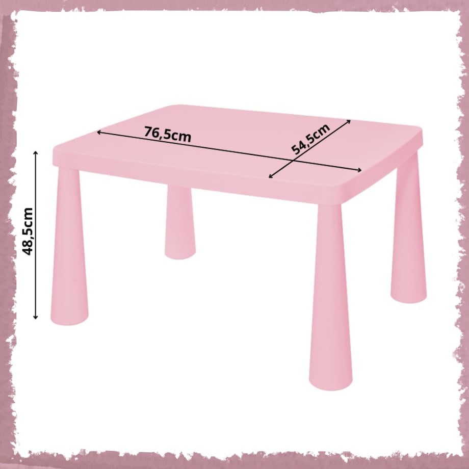 Stolik dla dzieci różowy plastikowy do pokoju dziecka dziecięcy