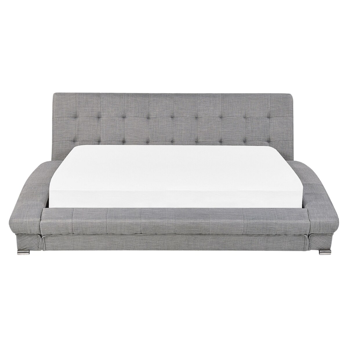 Łóżko tapicerowane 160 x 200 cm szare LILLE