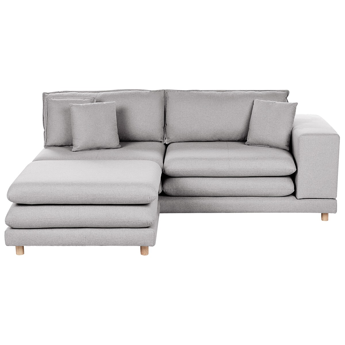 Sofa dla 2 osób HEDEN Szary z otomaną